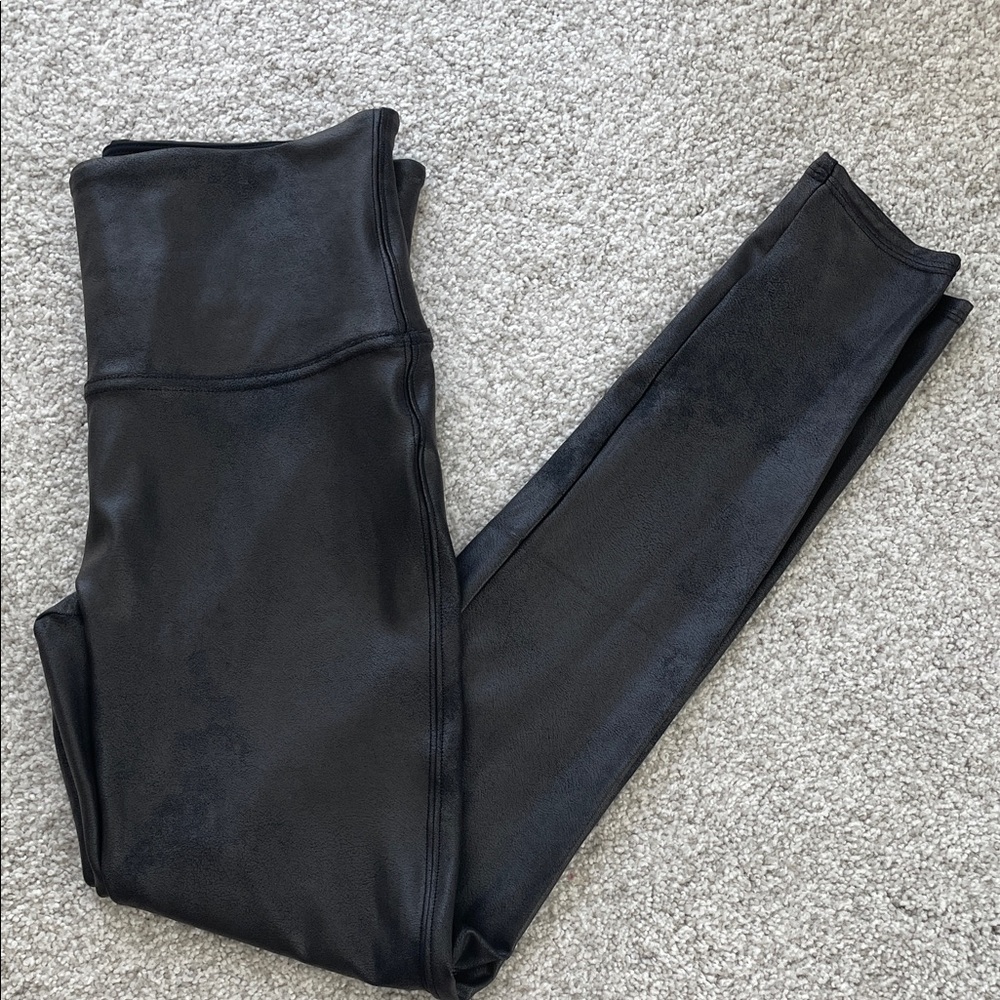 Spanx Black Faux Leather Leggings